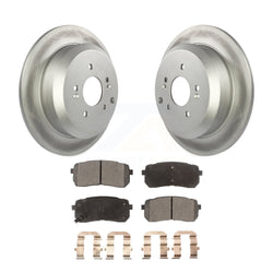 Rear Coated Disc Brake Rotors And Semi-Metallic Pads Kit For 2007-2012 Hyundai Veracruz KGF-101770