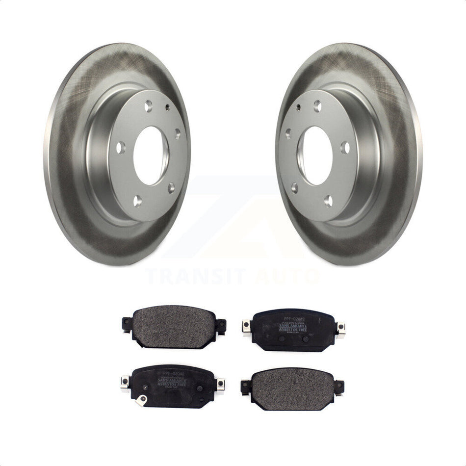 Rear Coated Disc Brake Rotors And Semi-Metallic Pads Kit For Mazda 3 CX-3 Sport KGF-101781 by Transit Auto