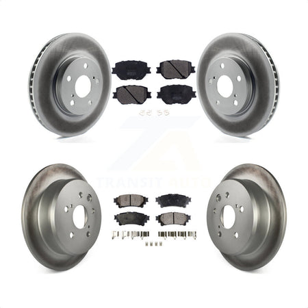 Front Rear Coated Disc Brake Rotors And Semi-Metallic Pads Kit For Lexus IS250 KGF-101806 by Transit Auto