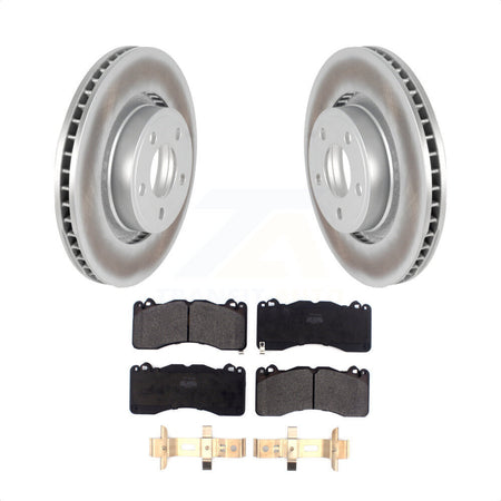 Front Coated Disc Brake Rotors And Semi-Metallic Pads Kit For 2015 Ford Mustang V6 With Brembo Brakes KGF-101888 by Transit Auto