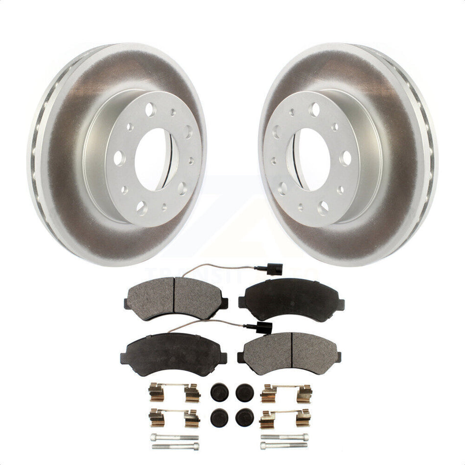 Front Coated Disc Brake Rotors And Semi-Metallic Pads Kit For Ram ProMaster 1500 2500 3500 KGF-101892 by Transit Auto