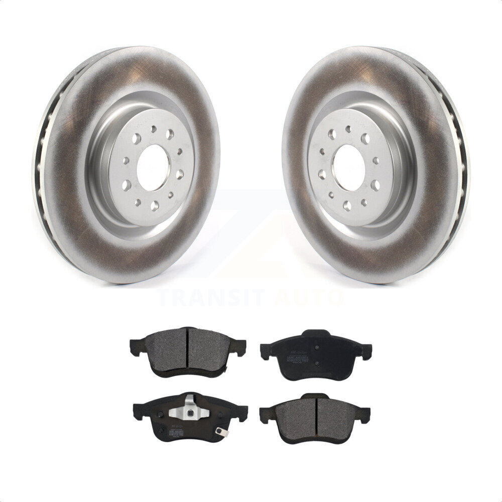 Front Coated Disc Brake Rotors And Semi-Metallic Pads Kit For 2015-2019 Ram ProMaster City KGF-101894 by Transit Auto