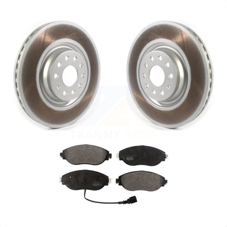 Front Coated Disc Brake Rotors And Semi-Metallic Pads Kit For Volkswagen CC AWD KGF-101905 by Transit Auto