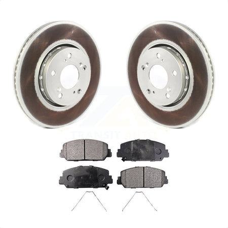 Front Coated Disc Brake Rotors And Semi-Metallic Pads Kit For Acura RLX KGF-101907 by Transit Auto