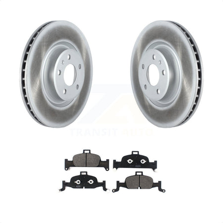 Front Coated Disc Brake Rotors And Semi-Metallic Pads Kit For Audi Q5 A4 A5 Quattro A6 Sportback allroad KGF-101922 by Transit Auto