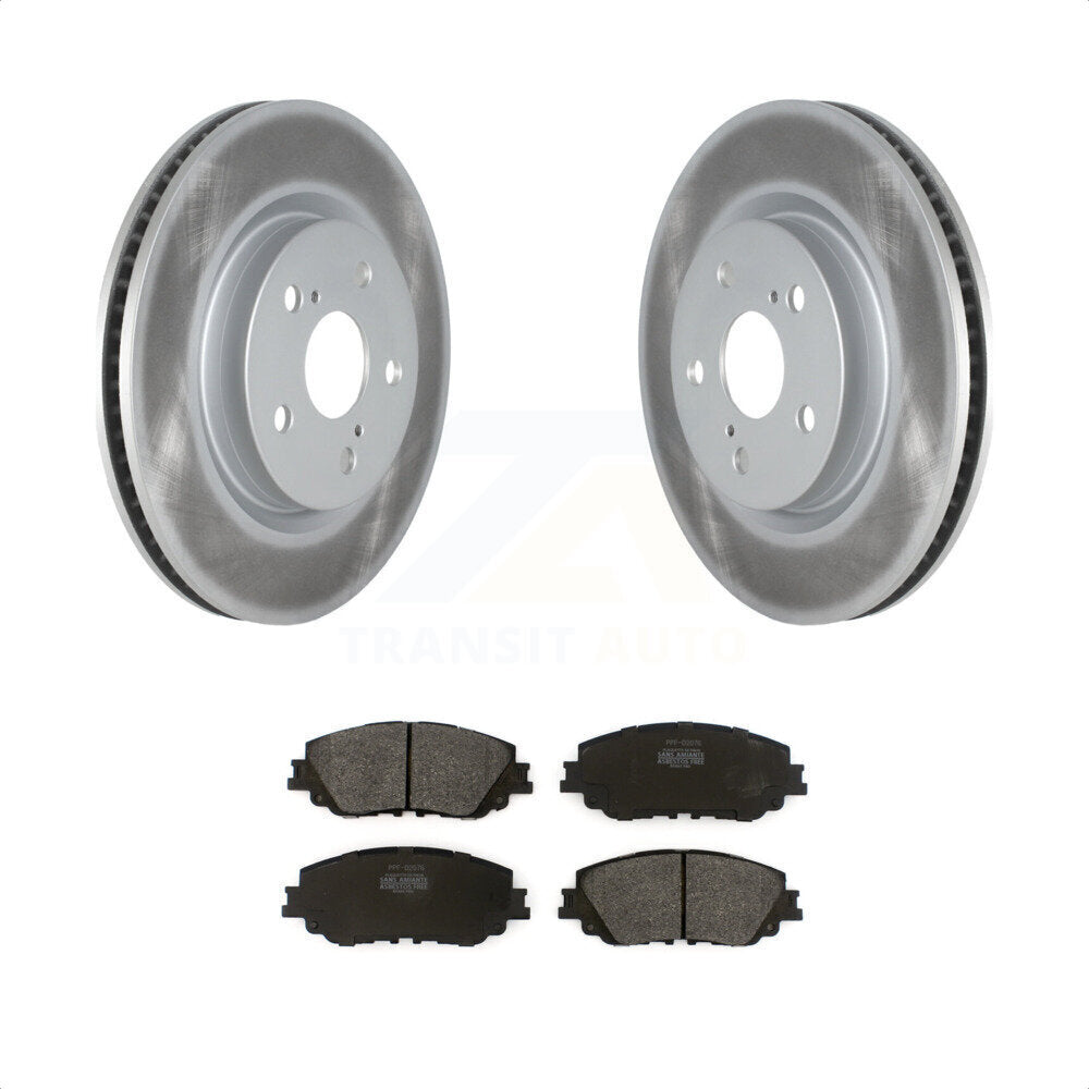 Front Coated Disc Brake Rotors And Semi-Metallic Pads Kit For Toyota Camry RAV4 Lexus ES350 Avalon ES300h UX250h UX200 C-HR ES250 Venza KGF-101925 by Transit Auto