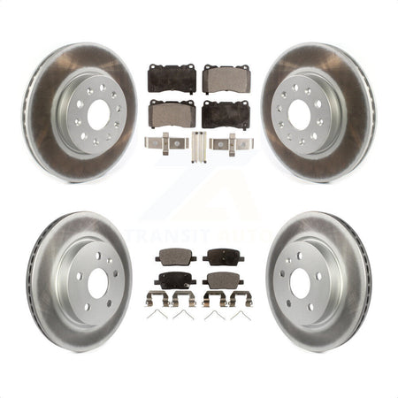 Front Rear Coated Disc Brake Rotors And Semi-Metallic Pads Kit For Chevrolet Camaro KGF-101949 by Transit Auto