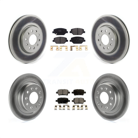 Front Rear Coated Disc Brake Rotors And Semi-Metallic Pads Kit For Chevrolet Equinox GMC Terrain Buick LaCrosse KGF-101954 by Transit Auto