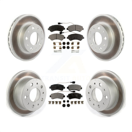 Front Rear Coated Disc Brake Rotors And Semi-Metallic Pads Kit For Ram ProMaster 3500 KGF-101964 by Transit Auto