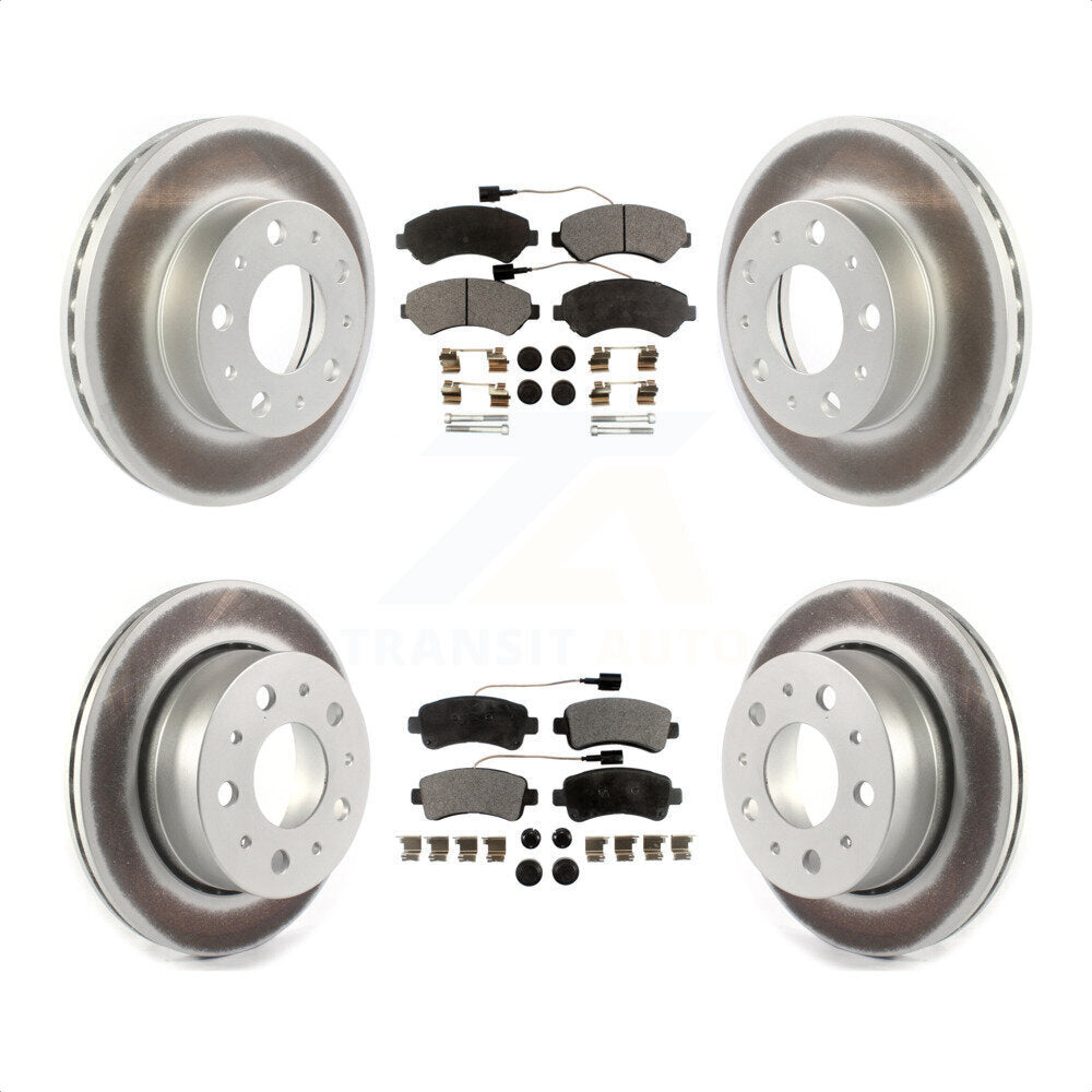 Front Rear Coated Disc Brake Rotors And Semi-Metallic Pads Kit For Ram ProMaster 1500 2500 3500 KGF-101966 by Transit Auto