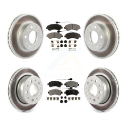 Front Rear Coated Disc Brake Rotors And Semi-Metallic Pads Kit For Ram ProMaster 1500 2500 3500 KGF-101966