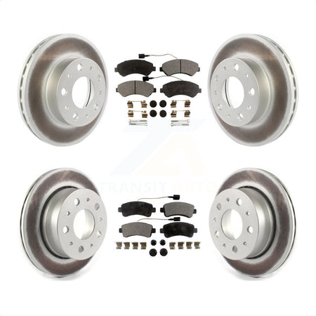 Front Rear Coated Disc Brake Rotors And Semi-Metallic Pads Kit For Ram ProMaster 1500 2500 3500 KGF-101966 by Transit Auto