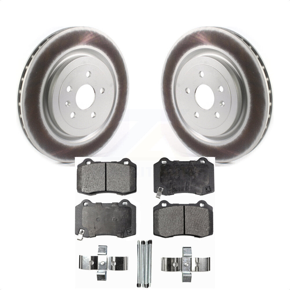 Rear Coated Disc Brake Rotors And Semi-Metallic Pads Kit For Chevrolet Camaro Cadillac CTS KGF-102038 by Transit Auto