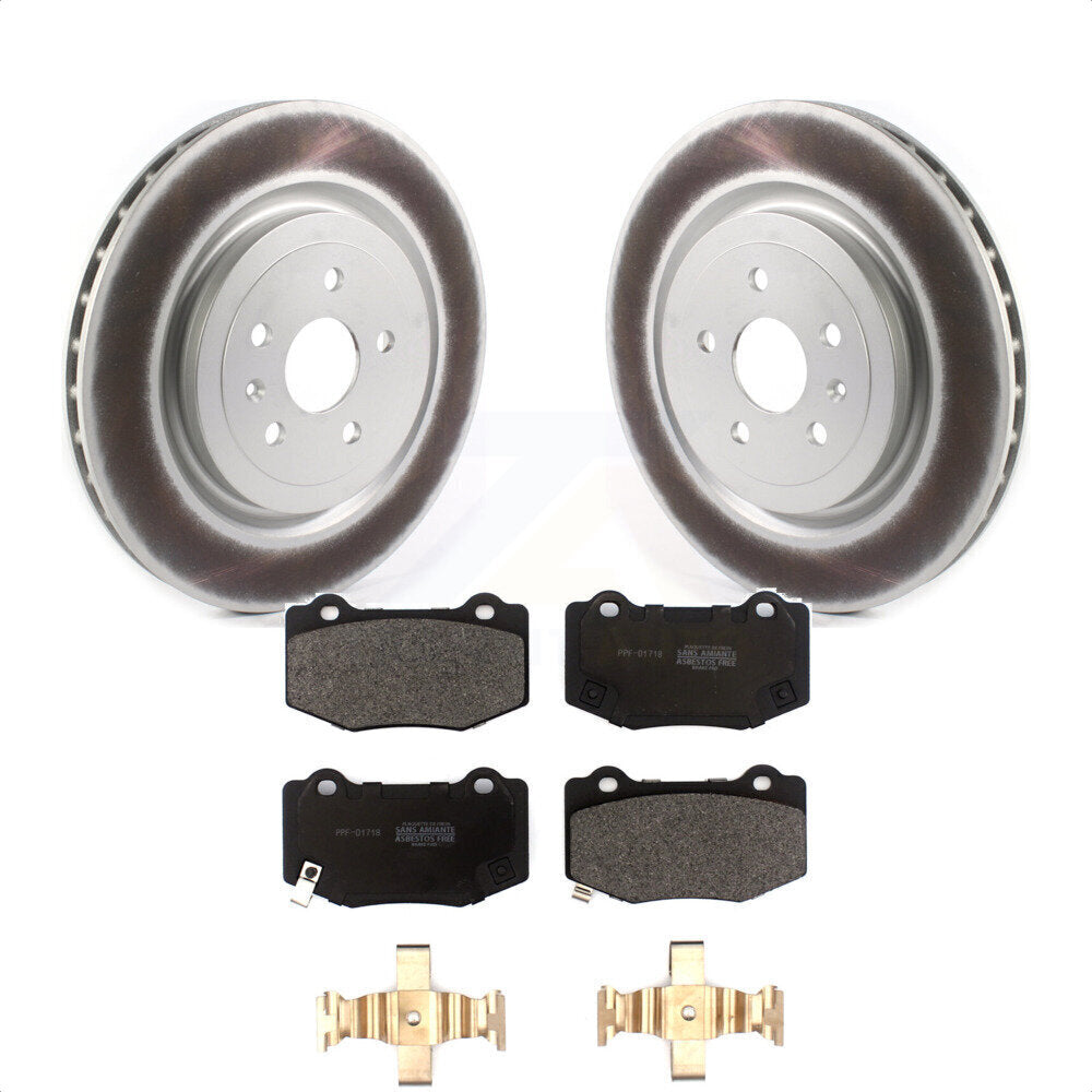 Rear Coated Disc Brake Rotors And Semi-Metallic Pads Kit For Chevrolet Camaro SS KGF-102041 by Transit Auto