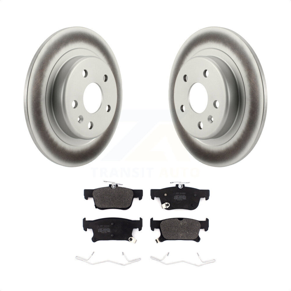 Rear Coated Disc Brake Rotors And Semi-Metallic Pads Kit For 2019-2020 Buick Envision With 315mm Diameter Rotor KGF-102049