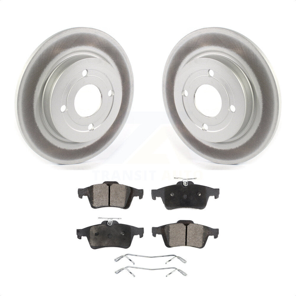 Rear Coated Disc Brake Rotors And Semi-Metallic Pads Kit For Ford EcoSport KGF-102053 by Transit Auto