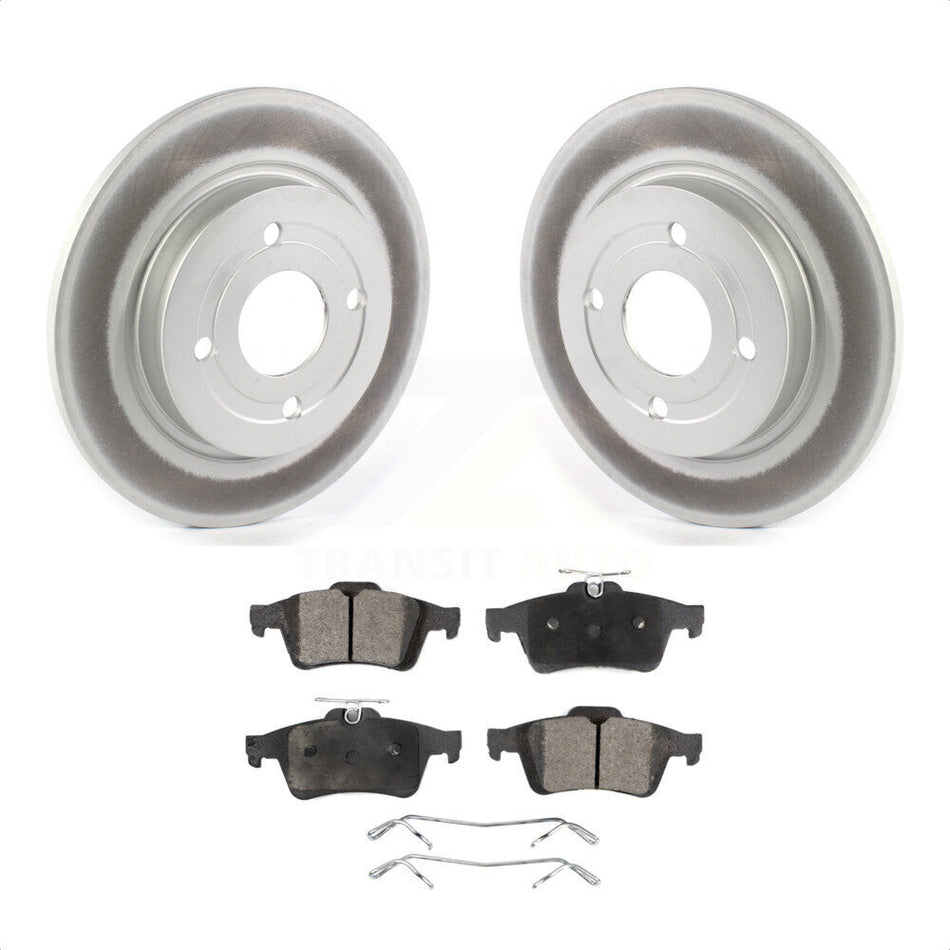 Rear Coated Disc Brake Rotors And Semi-Metallic Pads Kit For Ford EcoSport KGF-102053 by Transit Auto