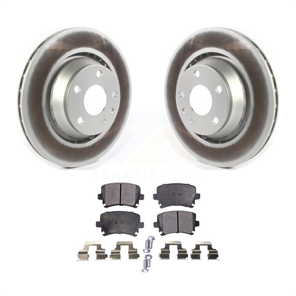 Rear Coated Disc Brake Rotors And Semi-Metallic Pads Kit For Audi TT Quattro RS KGF-102064 by Transit Auto