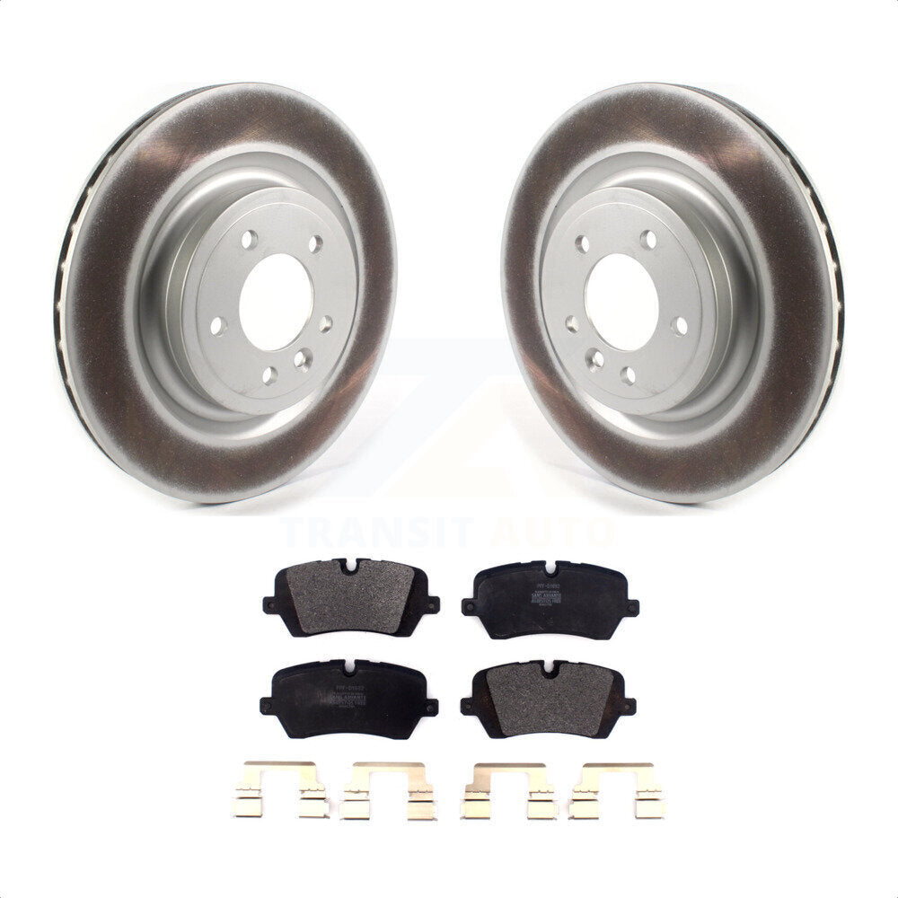 Rear Coated Disc Brake Rotors And Semi-Metallic Pads Kit For Land Rover Range Sport Discovery KGF-102070 by Transit Auto