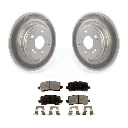 Rear Coated Disc Brake Rotors And Semi-Metallic Pads Kit For 2017-2020 Acura MDX KGF-102071 by Transit Auto