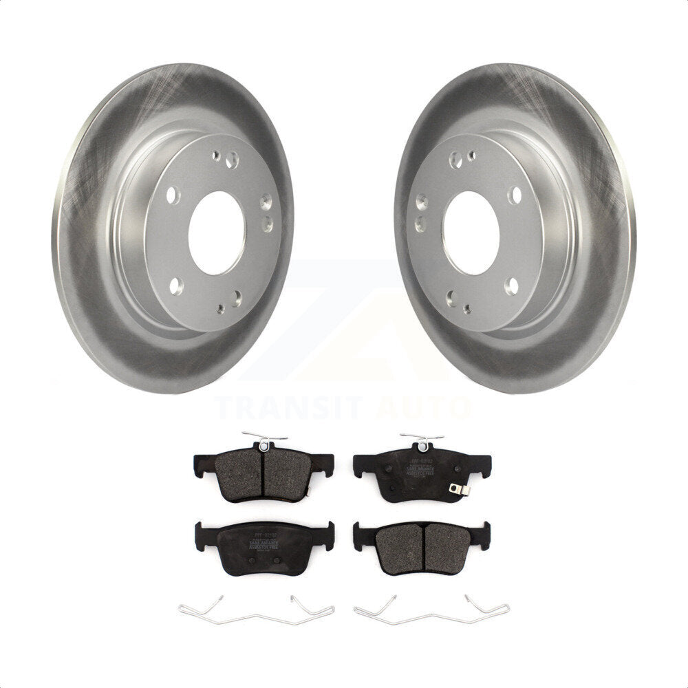 Rear Coated Disc Brake Rotors And Semi-Metallic Pads Kit For Honda Insight Civic KGF-102072 by Transit Auto