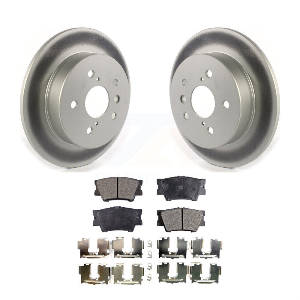 Rear Coated Disc Brake Rotors And Semi-Metallic Pads Kit For Toyota Camry KGF-102076 by Transit Auto