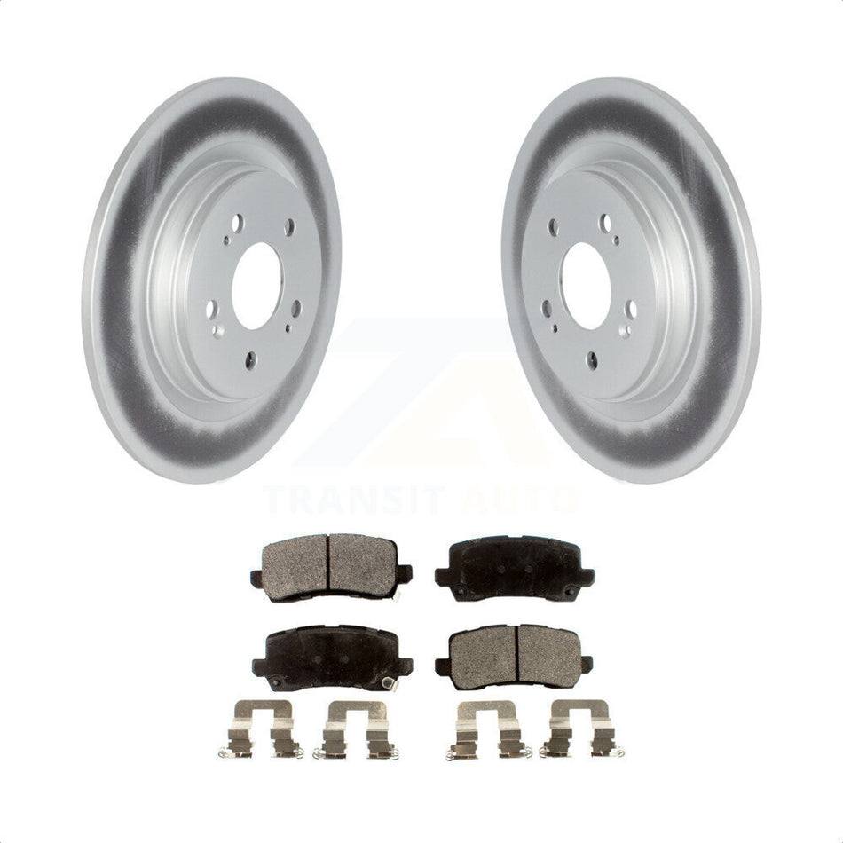 Rear Coated Disc Brake Rotors And Semi-Metallic Pads Kit For 2018-2023 Honda Odyssey KGF-102077 by Transit Auto