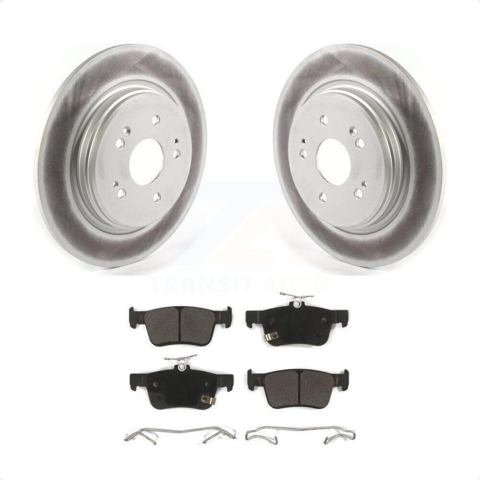 Rear Coated Disc Brake Rotors And Semi-Metallic Pads Kit For 2019-2022 Acura RDX KGF-102080 by Transit Auto