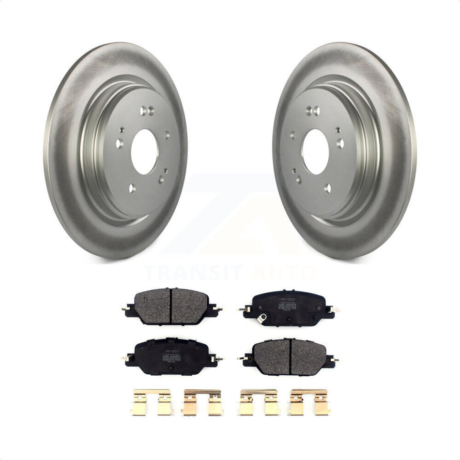 Rear Coated Disc Brake Rotors And Semi-Metallic Pads Kit For 2017-2022 Honda CR-V KGF-102083 by Transit Auto