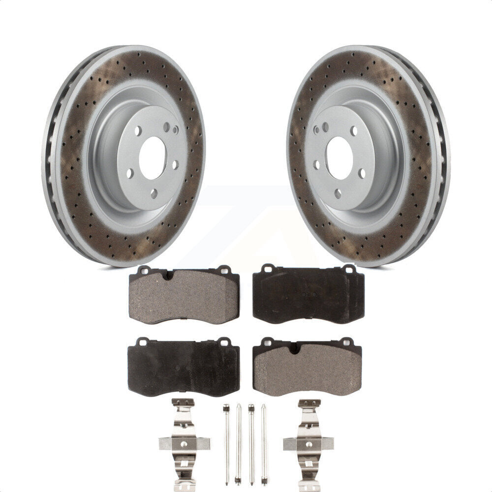 Front Coated Disc Brake Rotors And Semi-Metallic Pads Kit For Mercedes-Benz S550 SL550 CL550 S600 S400 S350 CL600 S450 KGF-102094 by Transit Auto