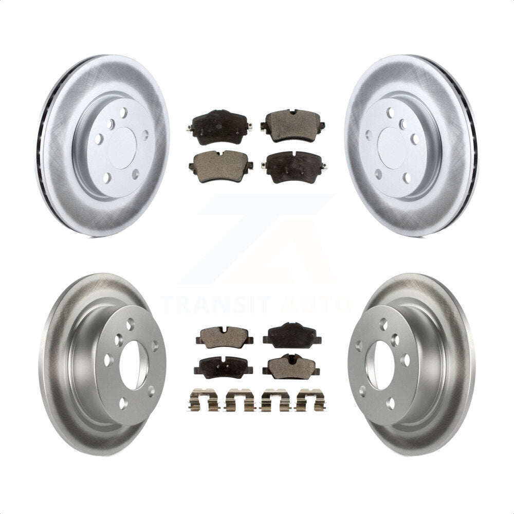 Front Rear Coated Disc Brake Rotors And Semi-Metallic Pads Kit For Mini Cooper KGF-102113 by Transit Auto