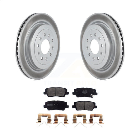 Rear Coated Disc Brake Rotors And Semi-Metallic Pads Kit For Cadillac ATS KGF-102114 by Transit Auto