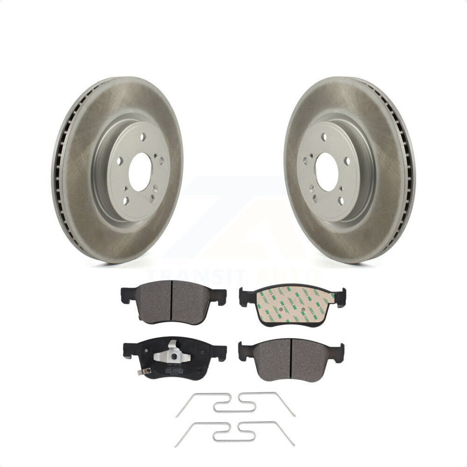 Front Coated Disc Brake Rotors And Semi-Metallic Pads Kit For Honda Accord Acura Civic Integra KGF-102120 by Transit Auto