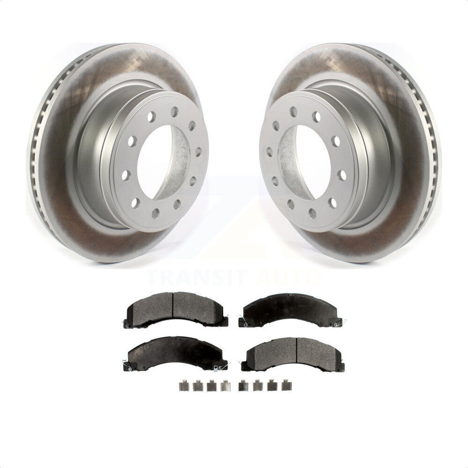 Front Coated Disc Brake Rotors And Semi-Metallic Pads Kit For Ram 5500 Dodge Sterling Truck 4500 Bullet 45 55 KGF-102179 by Transit Auto