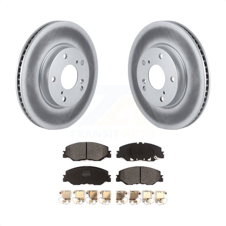 Front Coated Disc Brake Rotors And Semi-Metallic Pads Kit For Honda Insight Civic KGF-102182 by Transit Auto