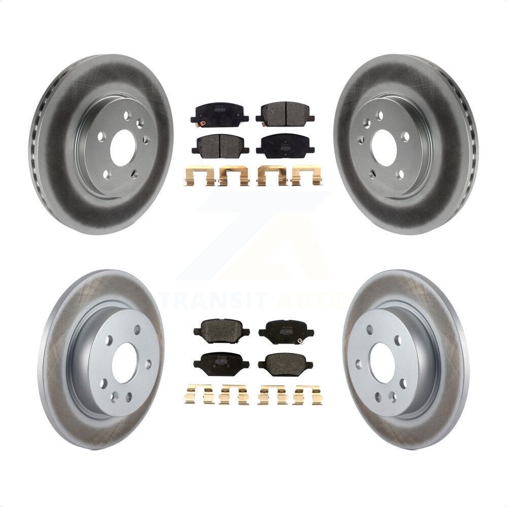 Front Rear Coated Disc Brake Rotors And Semi-Metallic Pads Kit For Chevrolet Trax Buick Encore KGF-102183 by Transit Auto