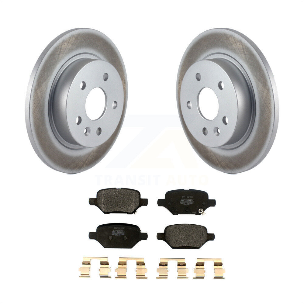 Rear Coated Disc Brake Rotors And Semi-Metallic Pads Kit For 2018-2022 Chevrolet Trax Buick Encore KGF-102190 by Transit Auto