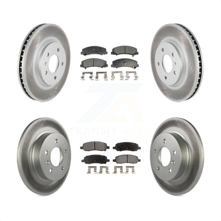 Front Rear Coated Disc Brake Rotors And Semi-Metallic Pads Kit For Buick Lucerne KGF-102239 by Transit Auto