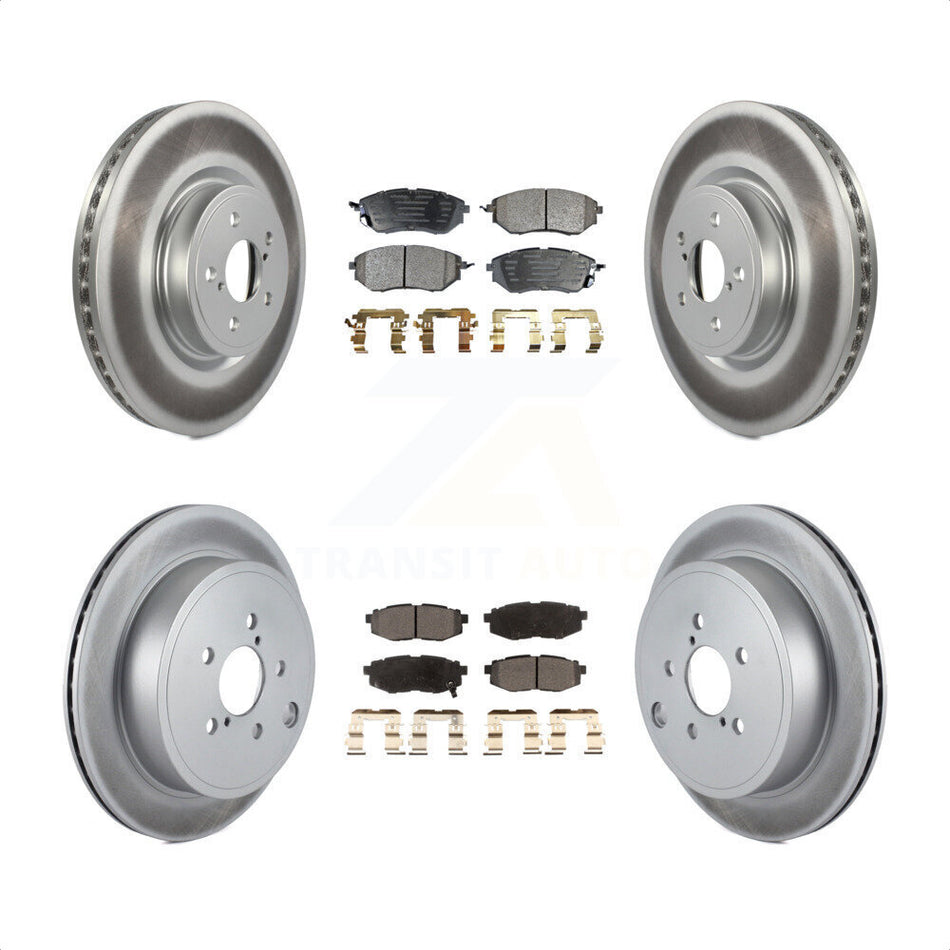 Front Rear Coated Disc Brake Rotors And Semi-Metallic Pads Kit For Subaru Outback Legacy KGF-102247 by Transit Auto