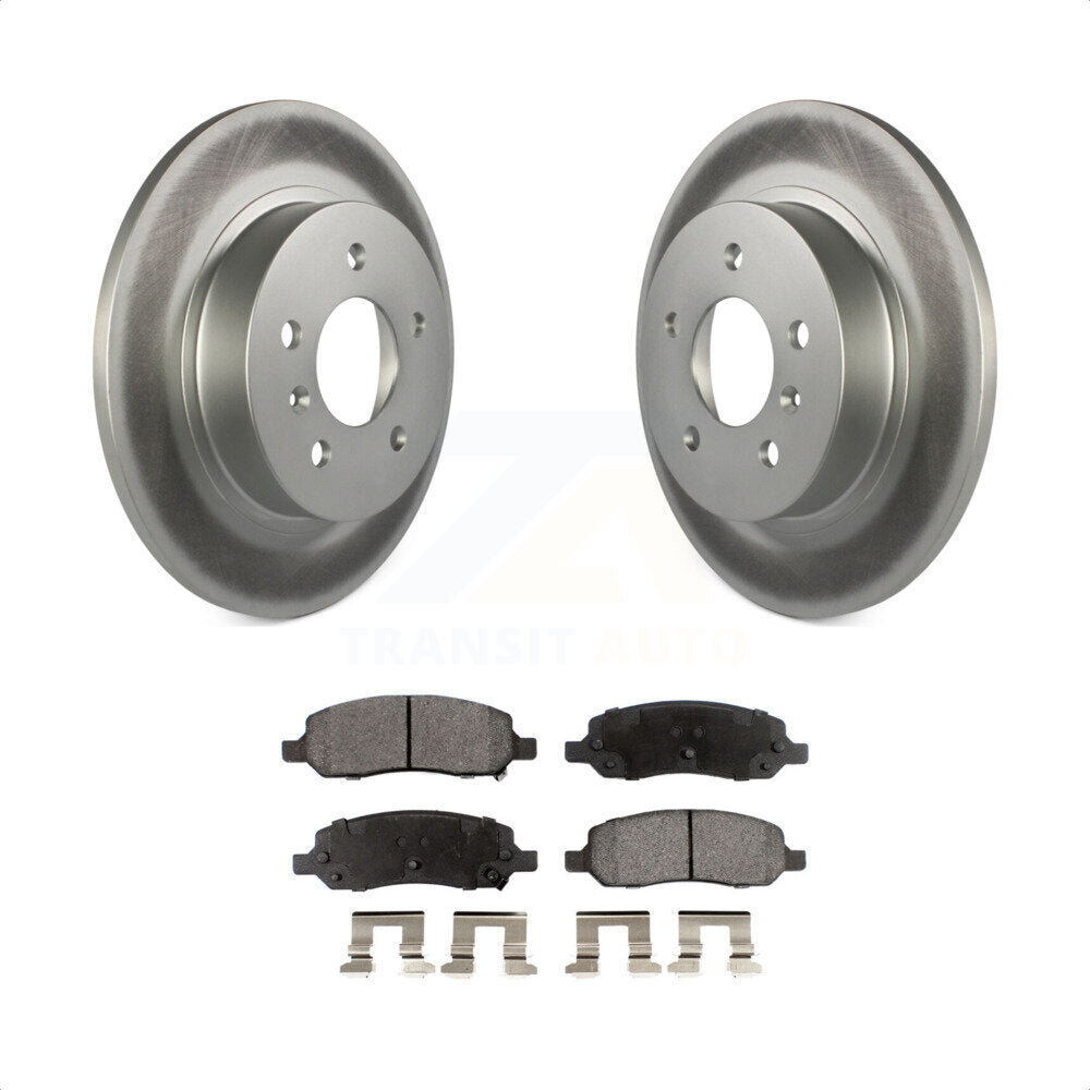 Rear Coated Disc Brake Rotors And Semi-Metallic Pads Kit For 2006-2011 Buick Lucerne Cadillac DTS KGF-102270 by Transit Auto