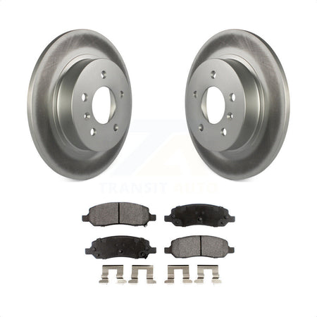 Rear Coated Disc Brake Rotors And Semi-Metallic Pads Kit For 2006-2011 Buick Lucerne Cadillac DTS KGF-102270 by Transit Auto