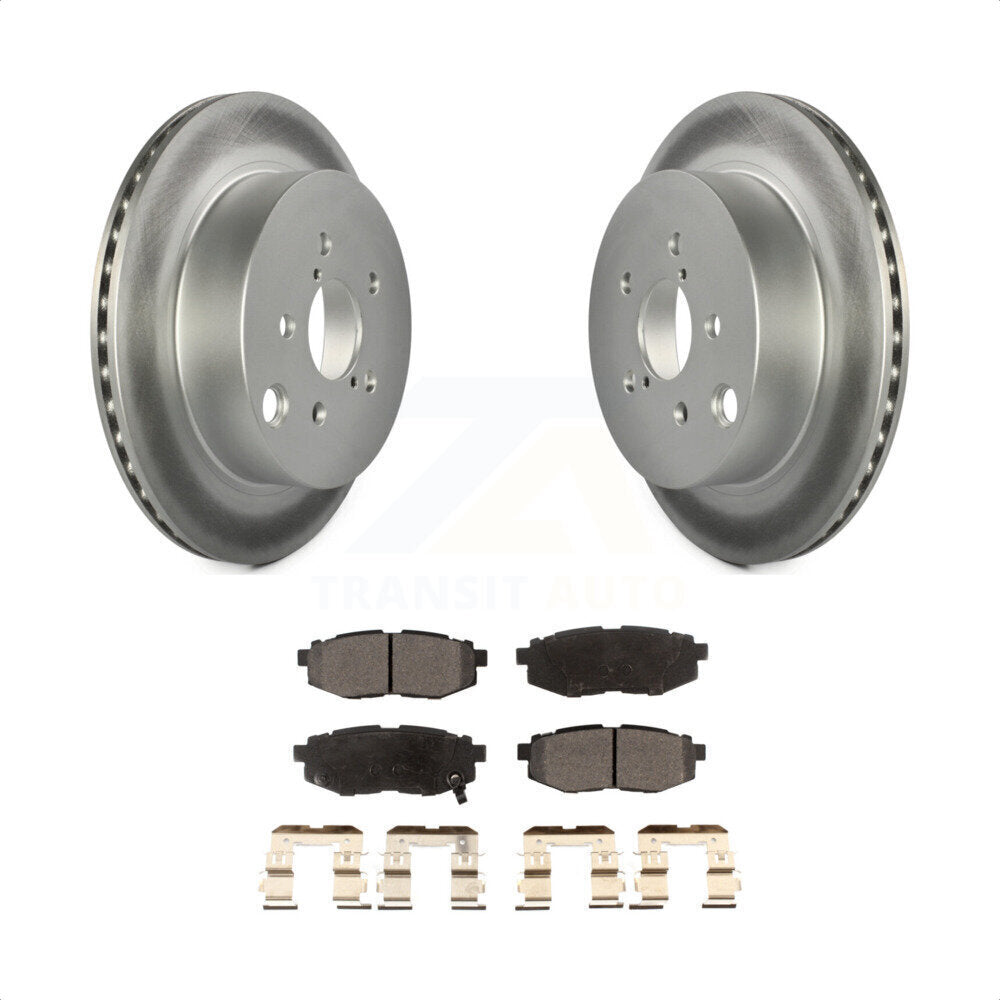Rear Coated Disc Brake Rotors And Semi-Metallic Pads Kit For 2014-2018 Subaru Forester 2.0L KGF-102273 by Transit Auto
