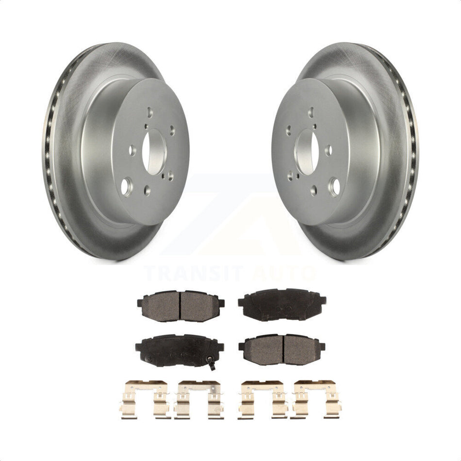 Rear Coated Disc Brake Rotors And Semi-Metallic Pads Kit For 2014-2018 Subaru Forester 2.0L KGF-102273 by Transit Auto