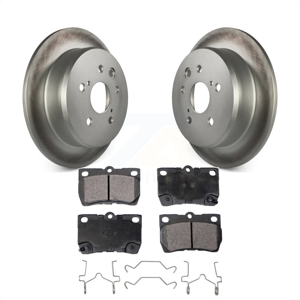 Rear Coated Disc Brake Rotors And Semi-Metallic Pads Kit For Lexus IS250 KGF-102280 by Transit Auto