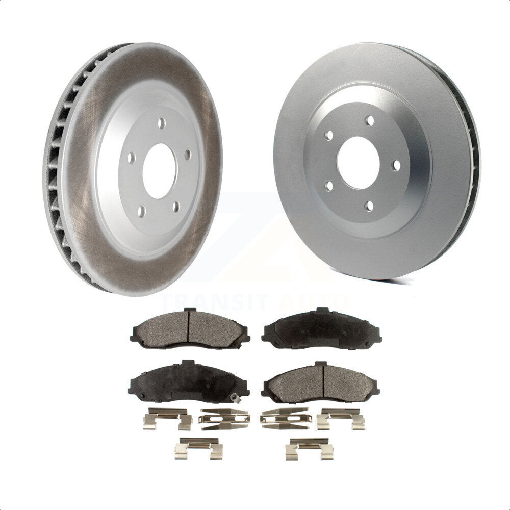 Front Coated Disc Brake Rotors And Semi-Metallic Pads Kit For Chevrolet Corvette Cadillac XLR KGF-102287 by Transit Auto