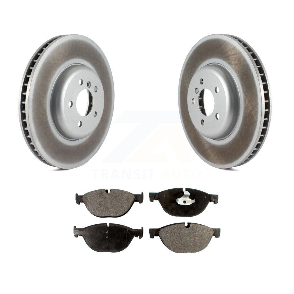 Front Coated Disc Brake Rotors And Semi-Metallic Pads Kit For BMW 750Li xDrive 750i 550i GT KGF-102297 by Transit Auto