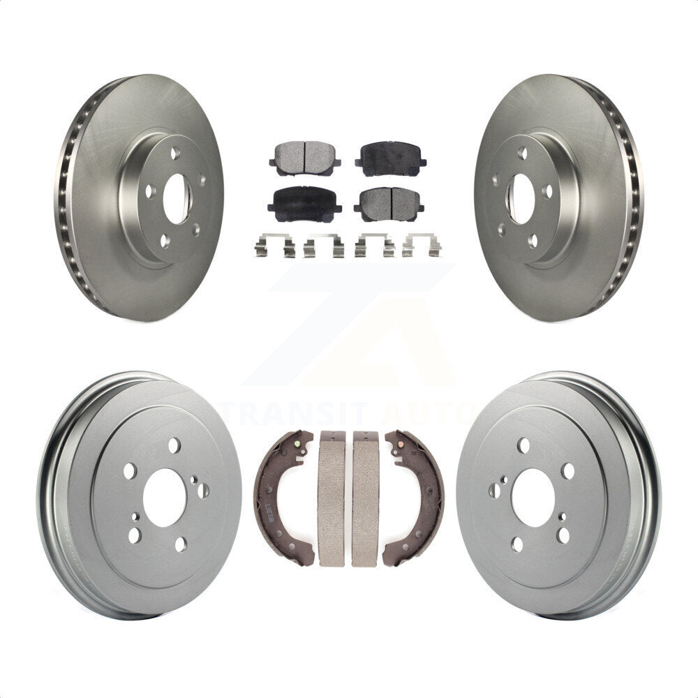 Front Rear Coated Disc Brake Rotors Semi-Metallic Pads And Drum Kit For Toyota Corolla KGF-102351 by Transit Auto