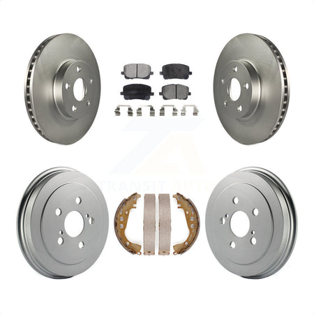 Front Rear Coated Disc Brake Rotors Semi-Metallic Pads And Drum Kit For Toyota Corolla KGF-102352 by Transit Auto