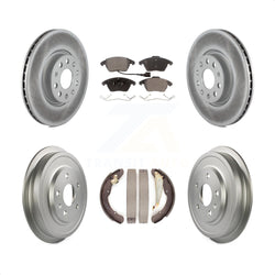 Front Rear Coated Disc Brake Rotors Semi-Metallic Pads And Drum Kit For Volkswagen Jetta Beetle With 312mm Diameter Rotor KGF-102374