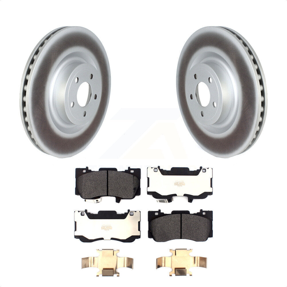 Front Coated Disc Brake Rotors And Semi-Metallic Pads Kit For Ford Mustang KGF-102427 by Transit Auto